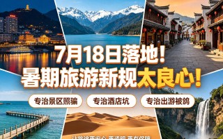 7月18日落地！抖音暑期旅游新规太良心！专治景区照骗、酒店坑